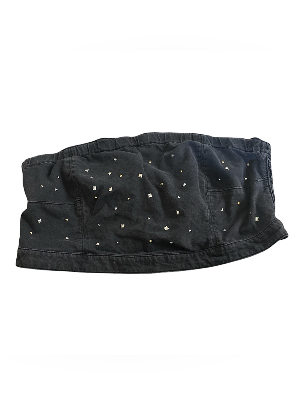 Anthropologie Black Studded Bandeau Top